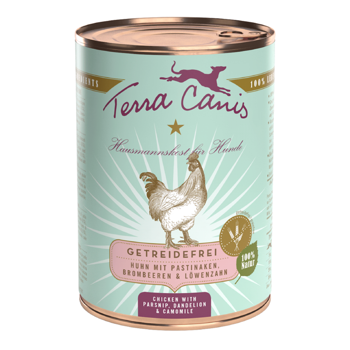 Terra Canis Hunde-Nassfutter Getreidefrei Huhn mit Pastinaken und Löwenzahn